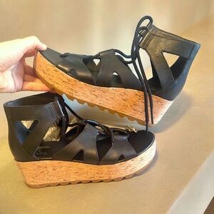 SOREL Cameron Lace Up Wedge Sandal